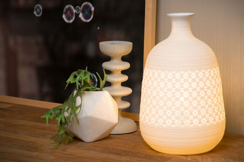 Lucide TIESSE - Stolná lampa - Ø 18,6 cm - 1xE14 - biela